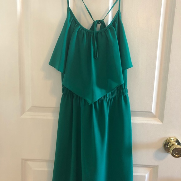 American eagle outfitters turquoise chiffon dress - Picture 2 of 6